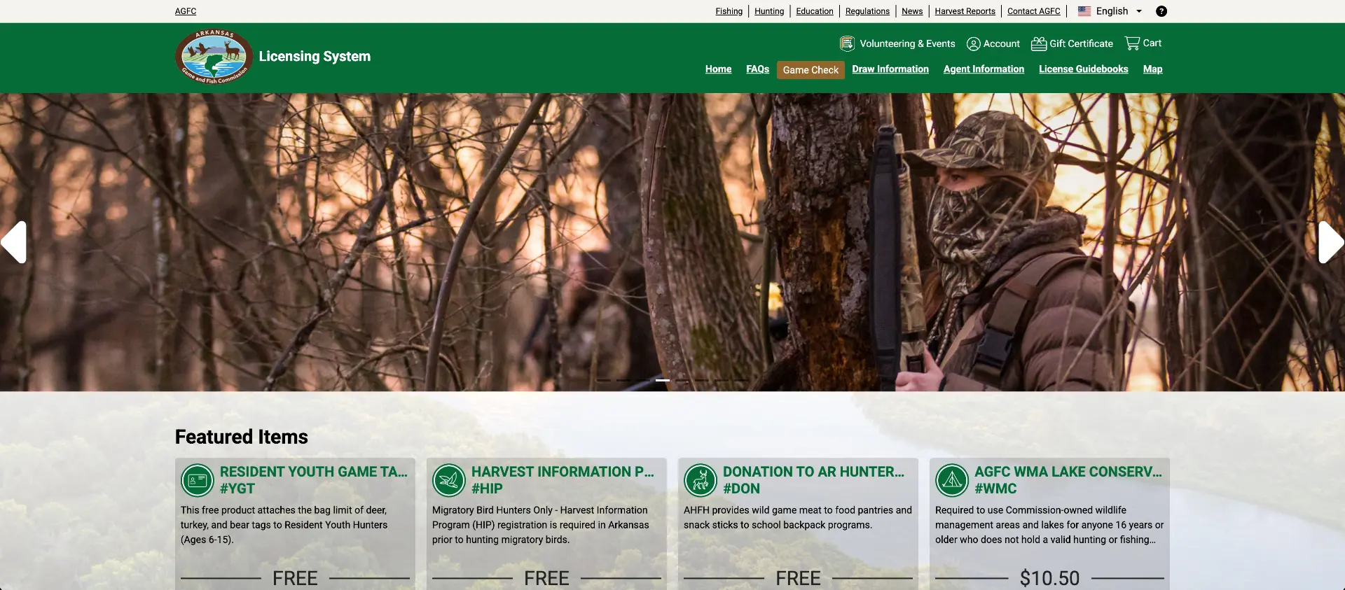 Arkansas Game and Fish Commission Licensing System